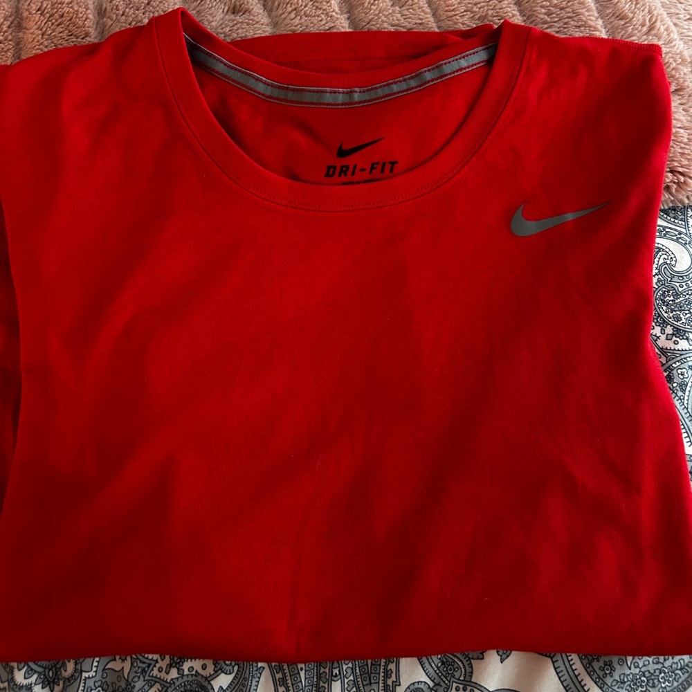 Nike Red Long sleeve Running Shirt - SMALL
